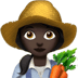 👩🏿‍🌾 woman farmer: dark skin tone display on Apple